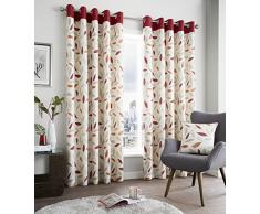 Fusion Coussin Motif Bois de hêtre 100 % Coton, Tissu, Red, 66x54 (168 x 137 cm)