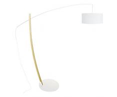 Tosel 51063 Lampadaire 1 Lumière, Bois, E27, 40 W, Rouge, 180 x 190 cm