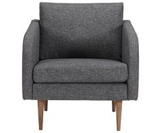 Kragelund K37401208248 Fauteuil Tissu/Mousse Anthracite 87 x 84 x 77 cm