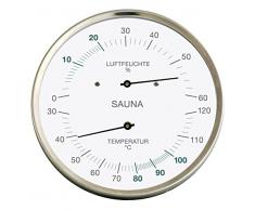 Fischer sauna Thermohygrometer, Acier inoxydable, 130Â x 130Â mm