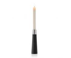 Blomus 65425 Bougeoir Lumo 25cm avec Bougie Acier Inoxydable, Argent, 6,5 x 6,5 x 25 cm