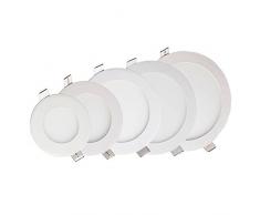 Europalamp DL2440 Spot LED Encastrable Plafonnier Plafond Ultra Slim Neutre Aluminium 18 W Blanc 22 x 2 cm