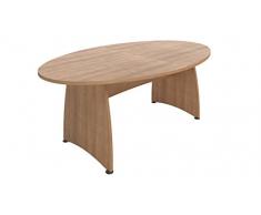 Buronomic BJ463J Ensemble Table de réunion modulaire Métal Merisier Naturel 200 x 120 x 74 cm