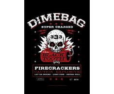 Heart Rock Licensed Drapeau Dimebag Darrel â Firecrackers, Tissu, Multicolore, 110 x 75 x 0,1 cm