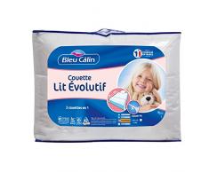 Bleu Câlin Couette 1 Personne Lit Ãvolutif Lavable à 95°, Blanc, 140x(150+50) cm, KBOBEVOL