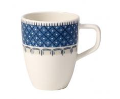 Villeroy & Boch Casale Blu Tasse Ã moka/expresso, 100 ml, Porcelaine Premium, Blanc/Bleu