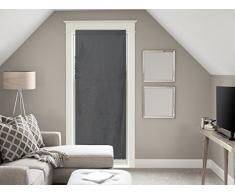 Soleil docre Panama Brise Bise Coton Anthracite 45 x 90 cm