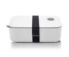 YOKO DESIGN 1385 Lunch Box HERMÃTIQUE sans BPA 1 l, Plastique, Blanc, 19 x 6,5 x 12 cm