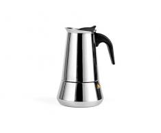 Bredemeijer LV113003 Cafetière Italienne à Espresso Trevi 6 Tasses, Acier Inoxydable, Argent, 112 x 140 x 188 cm