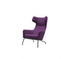 Softline Fauteuil HAVANA Ã oreilles en tissu violet