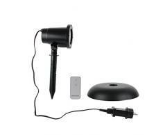 PARTY TIME LA9725 Projecteur Extérieur LED Déco de Noël avec Télécommande, Plastique, Noir