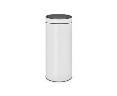 Brabantia - 115141 - Poubelle Touch Bin Unie New, 30 L - Blanc