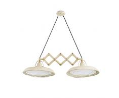 Faro 66215 PLEC LED Lampe suspension extensible blanc cassé 2L