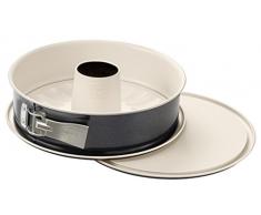 Dr.Oetker 4853 Moule Ã manquÃ© et savarin diamÃ¨tre 28cm revÃªtement cÃ©ramique, Acier, CrÃ¨me/Anthracite, 28 cm