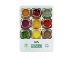Laica ks1040 table balance de cuisine multicolore, Blanc â balance de cuisine (balance de cuisine, 5 kg, 1 G multicolore, Blanc, verre trempé, verre)