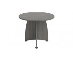 Buronomic BJ483D Ensemble Table de réunion ronde avec 4 Pieds Métal Cèdre 120 x 120 x 74 cm