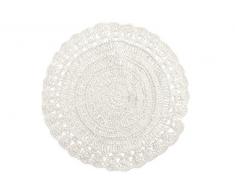 Villa dEste Home Tivoli Napperon rond de table au crochet, en raphia, 38 x 38Â cm, Vert