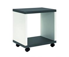 Haku Moebel 87584 Desserte Bois MDF Optique Granit/Blanc 30 x 43 x 48 cm