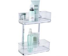 Wenko 22691100 Etagère à 2 niveaux Quadro Vacuum-Loc, ABS/Acier Inoxydable, 25,5 x 32,5 x 14 cm