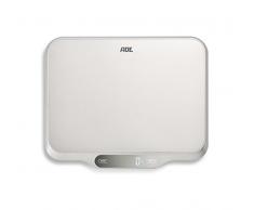 ADE KE1601 Balance de Cuisine numérique, Plastique, Argent-Gris, 20 x 23 x 2 cm