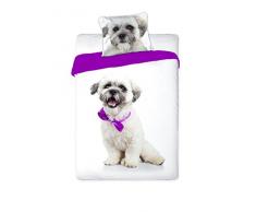 Unbekannt Faro Maltais Chien Chiot Blanc Best Friends Set de lit, Housse de Couette 160Â x 200Â Lit Simple Parure de lit 100% Coton, Plus de Couleurs, 200Â x 160Â cm