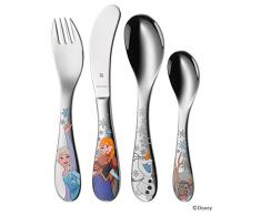 WMF 1286006040 Couverts Enfants Disney 4 Pièces, Acier Inoxydable, Transparent, 21,5 x 15,5 x 2,5 cm
