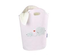Wenko 62120100 Panier à Linge Kids Elli Rose, Polyester, 45 x 28 x 3 cm