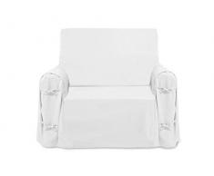 Soleil docre Panama Housse de Fauteuil en Coton Panama Coton Blanc90x90x60 cm