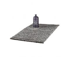 Relaxdays Tapis de salon Shaggy poils longs doux moelleux gris couloir 70 x 140 cm, gris