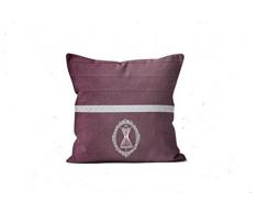 Soleil docre Coussin, Coton, Violet, 40x40x8 cm