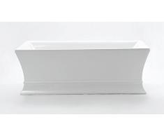 MobilierMoss 1413326 Cosma Baignoire Ãlot Rectangulaire Autre Blanc 170x76x58, 5 cm