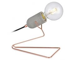 Versanora Lampe de bureau Pettit chevet industriel rétro minimaliste rose VN-L00023-EU