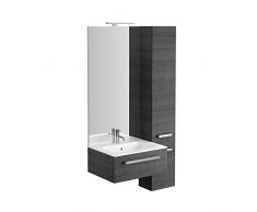 ADU Move 09 Meuble Salle de Bains avec Lavabo Vasque et Miroir Bois Chêne Brun 170 x 30 x 35 cm