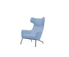 Softline Fauteuil HAVANA Ã oreilles en microfibre bleu