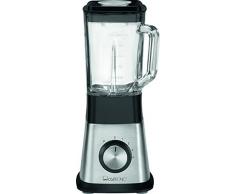 Clatronic Um 3644 Blender avec fonction glace pilée - en acier inoxydable et 4 Couteau de poche Acier inoxydable, 1,5 l Bocaux en verre 650 W
