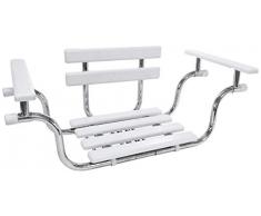 Gelco Design Confort Siege de Baignoire, Métal, Blanc, 70 x 33 x 28 cm
