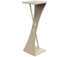 ZHED Sel_GEN_h75_Sab GENEZE Sellette Métal Beige Sable 25 x 25 x 75 cm