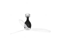 Faro Barcelona 32027 MINI ETERFAN Ventilateur de plafond noir mat/transparent avec moteur DC