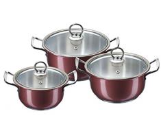 King 10001706Â Set de casseroles en acier inoxydable, cuivre, 21Â x 21Â x 21,5Â cm, 6Â unitÃ©s