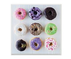 Stupell Industries coloré Donut Grille plaque murale Art, 12 x 0,5 x 12, fabriqué aux Etats-Unis