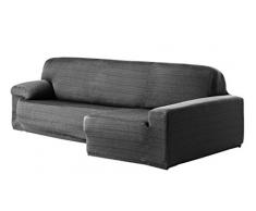 Eysa Aquiles Elastique Chaise Longue Droite, Vue Frontale, Polyester Coton, Gris, 43x37x14 cm