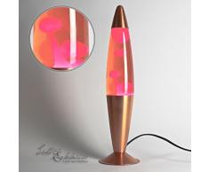 Superbe Lampe à lave Natalie dans rose/41 cm de haut/avec interrupteur/Câble inclus ampoule/Tolle Rétro Lava Leuchten comme Lampes de table