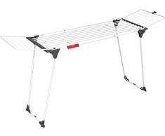 Vileda séchoir Infinity - séchoir table extensible XL - spécial draps / nappes / grandes pièces - jusquà 27m de capacité de séchage + portes-chaussettes + 2 roulettes - ref 157231