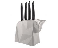 Koziol 2995632 Pablo Bloc pour Couteaux Ã Steak Plastique, Gris/Noir
