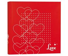 Zep VB242430 Album Photo Traditionnel feuillets Format 24x24 cm 60 Pages Vale, Papier Laminé, Rouge/Blanc, 24 x 24 x 3 cm