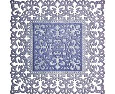 Cercles Lynn Designs Fleur de Lis napperon carré Die, acrylique, multicolore, 4 0.125 x 4 0.125-inch
