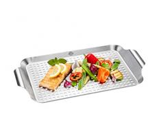 GEFU GE89258 Plat Cuisson LÃ©gumes Barbecue Acier Inoxydable Inox 43 x 25 x 3 cm 43 x 25 cm