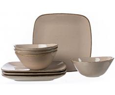 Ritzenhoff & Breker Service de Table CASA, 8Â piÃ¨ces, CÃ©ramique, Nougat, 33Â x 33Â x 18Â cm, 8Â unitÃ©s de