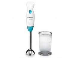 Mixeur plongeant, 400 W, acier inoxydable, pied amovible, bol gradué, Bosch MSM2410D WeiÃ/Dynamic Blau