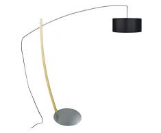 Tosel 51064 Lampadaire 1 Lumière, Bois, E27, 40 W, Blanc, 180 x 190 cm